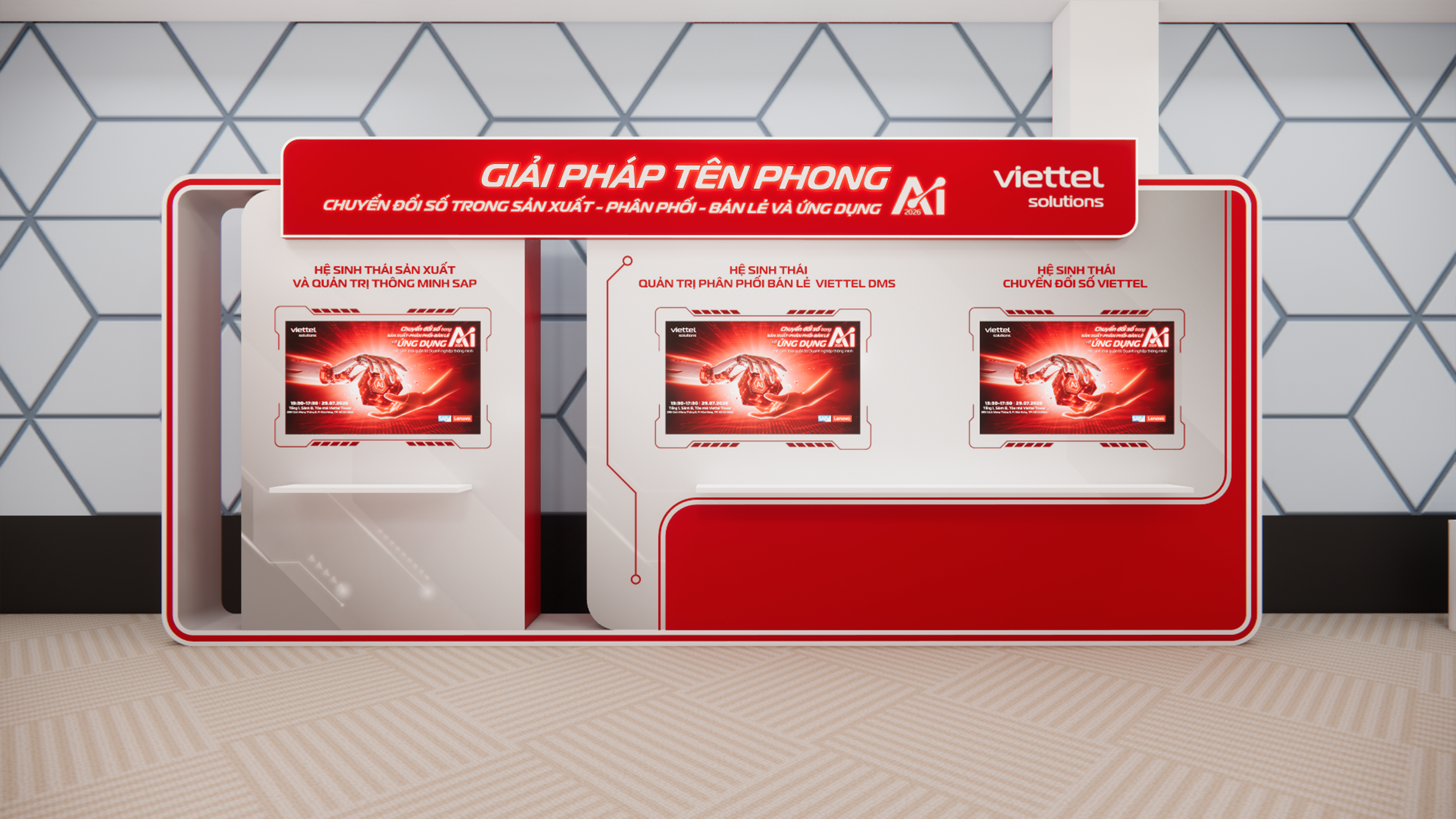 Khu vực trải nghiệm — góc nhìn nghiêng