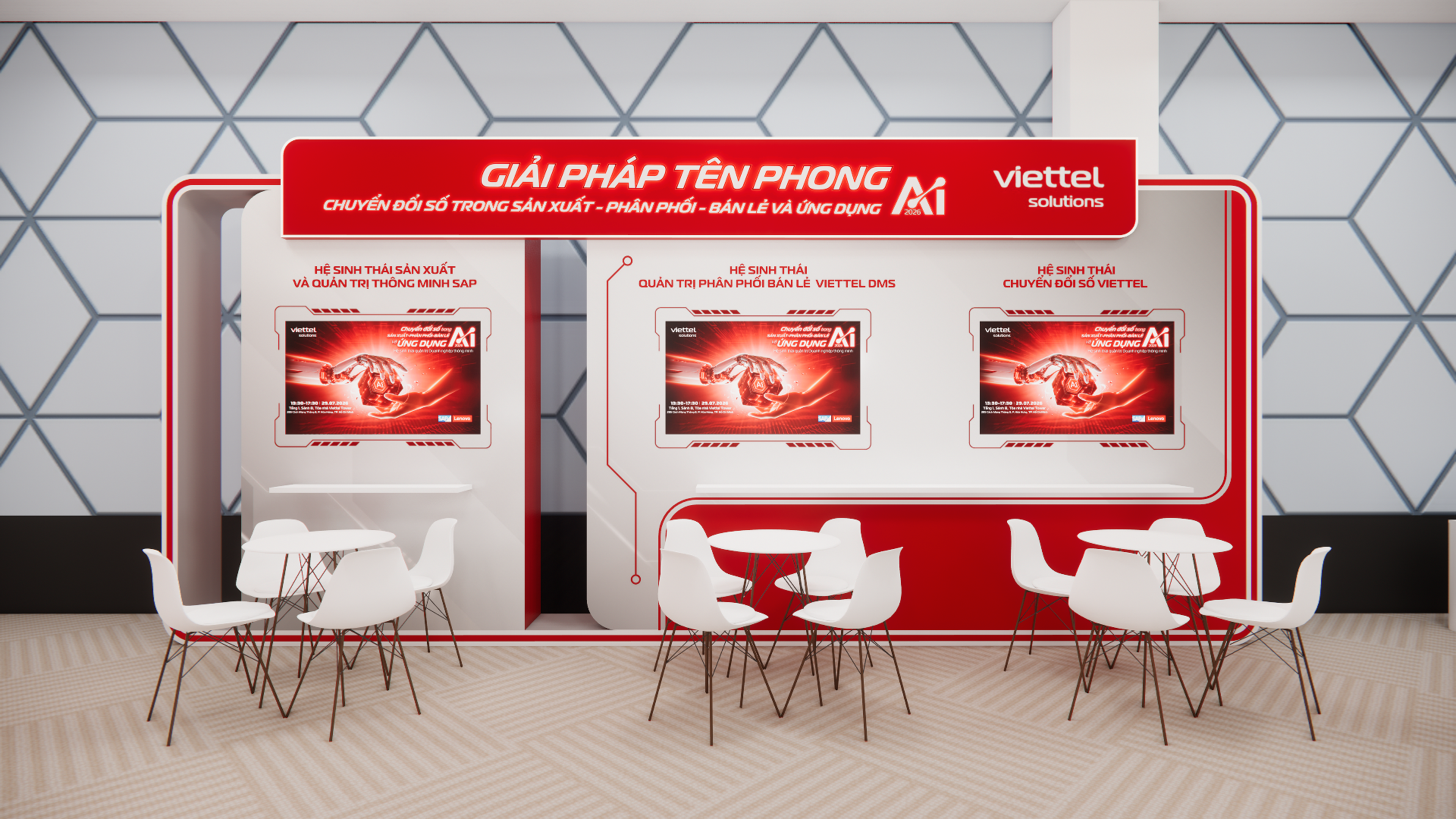 Khu vực trải nghiệm — góc nhìn nghiêng